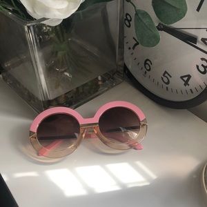 Trendy pink and gold sunglasses